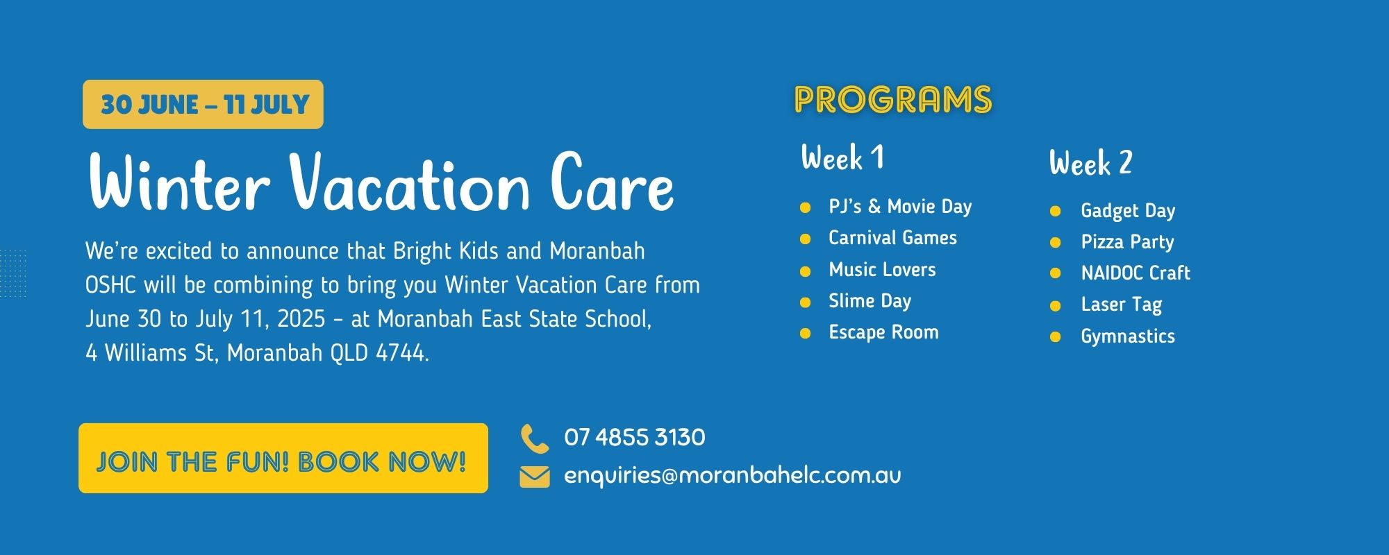 2025 Vacation Care Programs at MELC